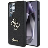   Guess Fixed Glitter Big 4G Metal Logo Samsung Galaxy S25 Ultra kemény hátlap tok, fekete