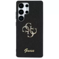   Guess Fixed Glitter Big 4G Metal Logo Samsung Galaxy S25 Ultra kemény hátlap tok, fekete