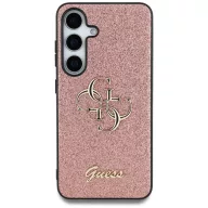   Guess Fixed Glitter Big 4G Metal Logo Samsung Galaxy S25 kemény hátlap tok, rózsaszín