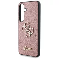  Guess Fixed Glitter Big 4G Metal Logo Samsung Galaxy S25 kemény hátlap tok, rózsaszín