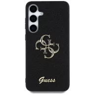  Guess Fixed Glitter Big 4G Metal Logo Samsung Galaxy S25 kemény hátlap tok, fekete