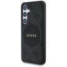 Guess 4G Round Patch Classic Logo Samsung Galaxy S25+ MagSafe kemény hátlap tok, fekete