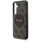 Guess 4G Round Patch Classic Logo Samsung Galaxy S25+ MagSafe kemény hátlap tok, barna
