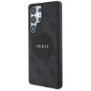 Guess 4G Round Patch Classic Logo Samsung Galaxy S25 Ultra MagSafe kemény hátlap tok, fekete