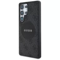   Guess 4G Round Patch Classic Logo Samsung Galaxy S25 Ultra MagSafe kemény hátlap tok, fekete