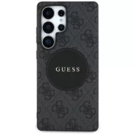   Guess 4G Round Patch Classic Logo Samsung Galaxy S25 Ultra MagSafe kemény hátlap tok, fekete