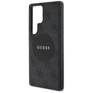   Guess 4G Round Patch Classic Logo Samsung Galaxy S25 Ultra MagSafe kemény hátlap tok, fekete