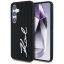 Karl Lagerfeld Silicone Metal Signature Logo Samsung Galaxy S25 szilikon tok, fekete