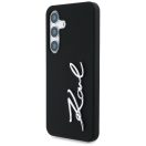 Karl Lagerfeld Silicone Metal Signature Logo Samsung Galaxy S25 szilikon tok, fekete