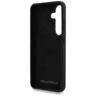   Karl Lagerfeld Silicone Metal Signature Logo Samsung Galaxy S25 szilikon tok, fekete