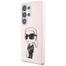 Karl Lagerfeld Silicone Graffiti Ikonik Printed Logo Samsung Galaxy S25 Ultra MagSafe tok, rózsaszín
