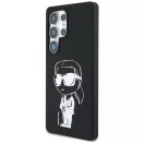 Karl Lagerfeld Silicone Graffiti Ikonik Printed Logo Samsung Galaxy S25 Ultra MagSafe tok, fekete