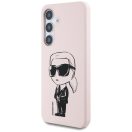 Karl Lagerfeld Silicone Graffiti Ikonik Printed Logo Samsung Galaxy S25 MagSafe tok, rózsaszín