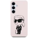 Karl Lagerfeld Silicone Graffiti Ikonik Printed Logo Samsung Galaxy S25 MagSafe tok, rózsaszín