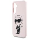 Karl Lagerfeld Silicone Graffiti Ikonik Printed Logo Samsung Galaxy S25 MagSafe tok, rózsaszín