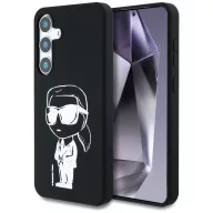   Karl Lagerfeld Silicone Graffiti Ikonik Printed Logo Samsung Galaxy S25 MagSafe tok, fekete