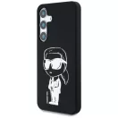 Karl Lagerfeld Silicone Graffiti Ikonik Printed Logo Samsung Galaxy S25 MagSafe tok, fekete