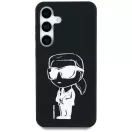 Karl Lagerfeld Silicone Graffiti Ikonik Printed Logo Samsung Galaxy S25 MagSafe tok, fekete