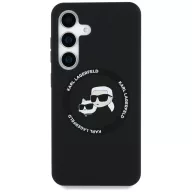   Karl Lagerfeld Silicone Double Heads And Circle Samsung Galaxy S25+ MagSafe tok, fekete