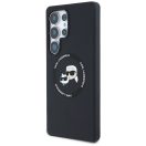 Karl Lagerfeld Silicone Double Heads And Circle Samsung Galaxy S25 Ultra MagSafe tok, fekete