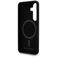   Karl Lagerfeld Silicone Double Heads And Circle Samsung Galaxy S25 MagSafe tok, fekete