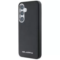   Karl Lagerfeld Saffiano Full Wrapped Elongated Metal Logo Samsung Galaxy S25+ MagSafe tok, fekete