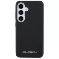   Karl Lagerfeld Saffiano Full Wrapped Elongated Metal Logo Samsung Galaxy S25+ MagSafe tok, fekete