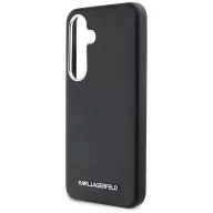   Karl Lagerfeld Saffiano Full Wrapped Elongated Metal Logo Samsung Galaxy S25+ MagSafe tok, fekete