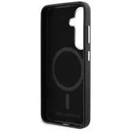   Karl Lagerfeld Saffiano Full Wrapped Elongated Metal Logo Samsung Galaxy S25+ MagSafe tok, fekete
