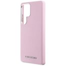 Karl Lagerfeld Saffiano Full Wrapped Elongated Metal Logo Samsung Galaxy S25 Ultra MagSafe tok, rózsaszín