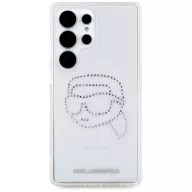   Karl Lagerfeld Rhinestones Karl Head Logo Samsung Galaxy S25 Ultra hátlap tok, átlátszó