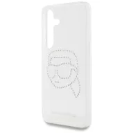   Karl Lagerfeld Rhinestones Karl Head Logo Samsung Galaxy S25 hátlap tok, átlátszó