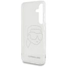 Karl Lagerfeld Rhinestones Karl Head Logo Samsung Galaxy S25 hátlap tok, átlátszó