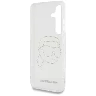   Karl Lagerfeld Rhinestones Karl Head Logo Samsung Galaxy S25 hátlap tok, átlátszó