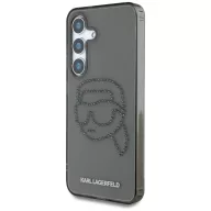   Karl Lagerfeld Rhinestones Karl Head Logo Samsung Galaxy S25 hátlap tok, fekete