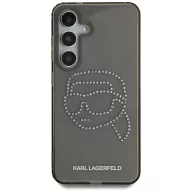   Karl Lagerfeld Rhinestones Karl Head Logo Samsung Galaxy S25 hátlap tok, fekete