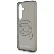  Karl Lagerfeld Rhinestones Karl Head Logo Samsung Galaxy S25 hátlap tok, fekete