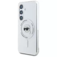   Karl Lagerfeld Button Karl Head Printed Logo Galaxy S25 MagSafe hátlap tok, fehér