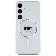   Karl Lagerfeld Button Karl Head Printed Logo Galaxy S25 MagSafe hátlap tok, fehér