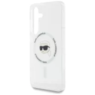  Karl Lagerfeld Button Karl Head Printed Logo Galaxy S25 MagSafe hátlap tok, fehér