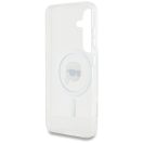 Karl Lagerfeld Button Karl Head Printed Logo Galaxy S25 MagSafe hátlap tok, fehér