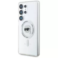   Karl Lagerfeld Button Karl Head Printed Logo Galaxy S25 Ultra MagSafe hátlap tok, fehér