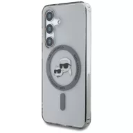   Karl Lagerfeld Button Karl & Choupette Heads Printed Logo Galaxy S25 MagSafe hátlap tok, fekete