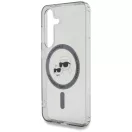 Karl Lagerfeld Button Karl & Choupette Heads Printed Logo Galaxy S25 MagSafe hátlap tok, fekete