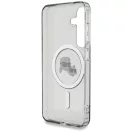 Karl Lagerfeld Button Karl & Choupette Heads Printed Logo Galaxy S25 MagSafe hátlap tok, fekete