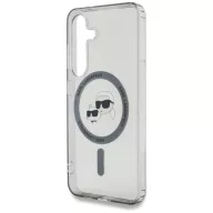   Karl Lagerfeld Button Karl & Choupette Heads Printed Logo Galaxy S25+ MagSafe hátlap tok, fekete