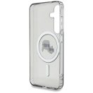 Karl Lagerfeld Button Karl & Choupette Heads Printed Logo Galaxy S25+ MagSafe hátlap tok, fekete