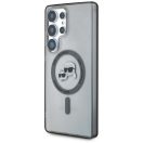 Karl Lagerfeld Button Karl & Choupette Heads Printed Logo Galaxy S25 Ultra MagSafe hátlap tok, fekete