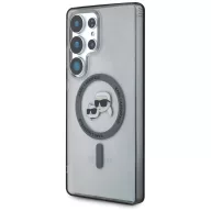   Karl Lagerfeld Button Karl & Choupette Heads Printed Logo Galaxy S25 Ultra MagSafe hátlap tok, fekete