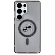   Karl Lagerfeld Button Karl & Choupette Heads Printed Logo Galaxy S25 Ultra MagSafe hátlap tok, fekete